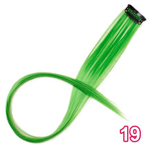 Load image into Gallery viewer, Vigorous Long Straight Clip In One Piece Hair Extensions 20 Inch Synthetic Two Tone Fake Hair for Women Girls
