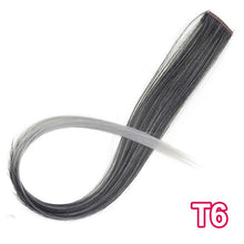Load image into Gallery viewer, Vigorous Long Straight Clip In One Piece Hair Extensions 20 Inch Synthetic Two Tone Fake Hair for Women Girls
