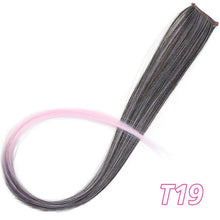 Load image into Gallery viewer, Vigorous Long Straight Clip In One Piece Hair Extensions 20 Inch Synthetic Two Tone Fake Hair for Women Girls
