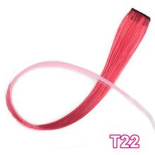 Load image into Gallery viewer, Vigorous Long Straight Clip In One Piece Hair Extensions 20 Inch Synthetic Two Tone Fake Hair for Women Girls
