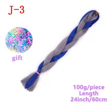 Load image into Gallery viewer, MERISIHAIR 24 inch Jumbo Braids Long Ombre Jumbo Synthetic Braiding Hair Crochet Blonde Pink Blue Grey Hair Extensions African
