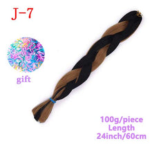 Load image into Gallery viewer, MERISIHAIR 24 inch Jumbo Braids Long Ombre Jumbo Synthetic Braiding Hair Crochet Blonde Pink Blue Grey Hair Extensions African
