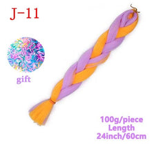 Load image into Gallery viewer, MERISIHAIR 24 inch Jumbo Braids Long Ombre Jumbo Synthetic Braiding Hair Crochet Blonde Pink Blue Grey Hair Extensions African
