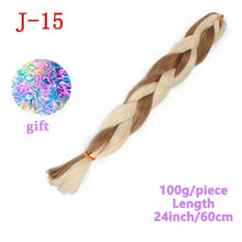 Load image into Gallery viewer, MERISIHAIR 24 inch Jumbo Braids Long Ombre Jumbo Synthetic Braiding Hair Crochet Blonde Pink Blue Grey Hair Extensions African
