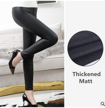 Load image into Gallery viewer, Everbellus High Waist Leather Leggings for Women Black Light&amp;Matt Thin&amp;Thick Femme Fitness PU Leggings Sexy Push Up Slim Pants
