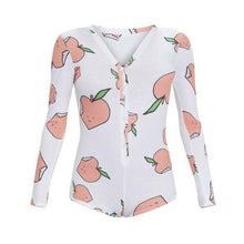 Load image into Gallery viewer, Sexy Women Bodysuit Long Sleeve Deep V Neck Bodycon Stretch Leotard Crop Tops Button Short Romper Pajamas Overalls for women
