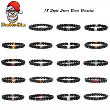Load image into Gallery viewer, 18 Style Natural Stone Bead Bracelet Rock Hip-Hop Rock Street Culture Colorful Stone Man Bracelet Fashion Trendy Men Jewelry
