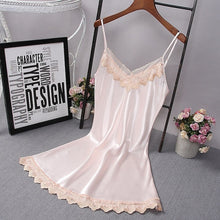 Load image into Gallery viewer, Women Sexy Lace Night Dress Lingerie Deep V Nightgowns Casual Home Dress Nightdress Fashion Sleepwear Summer Homewear #D
