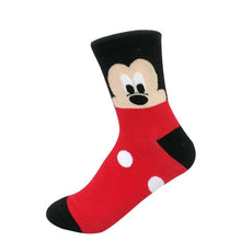 Load image into Gallery viewer, Disney Women Socks Cartoon Animal  mouse socks cute Kawaii Funny ankle Socks invisible Silicone slip Socks girl Cotton boat sock
