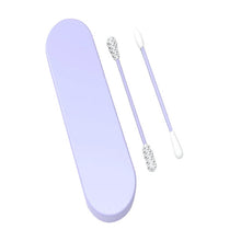 Load image into Gallery viewer, 2Pcs Reusable Cotton Swab Ear Cleansing Cosmetic Silicone Buds Swabs Sticks For Cleaning Makeup Touch-Ups Double-headed
