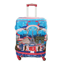 Load image into Gallery viewer, TRIPNUO Thicker Blue City Luggage Cover Travel Suitcase Protective Cover for Trunk Case Apply to 19''-32'' Suitcase Cover
