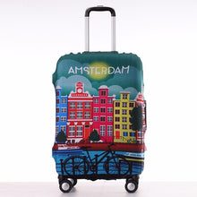 Load image into Gallery viewer, TRIPNUO Thicker Blue City Luggage Cover Travel Suitcase Protective Cover for Trunk Case Apply to 19''-32'' Suitcase Cover

