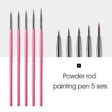 Load image into Gallery viewer, ROHWXY Nail Brush For Manicure Gel Brush For Nail Art 15Pcs/Set Ombre Brush For Gradient For Gel Nail Polish Painting Drawing
