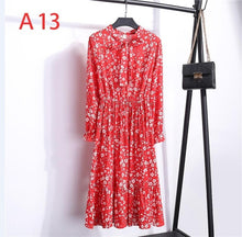 Load image into Gallery viewer, Korean Black Shirt Vestidos Office Polka Dot Vintage Autumn Dresses Women Dresss Pring 2020 Midi Floral Long Sleeve Dress Female
