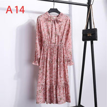Load image into Gallery viewer, Korean Black Shirt Vestidos Office Polka Dot Vintage Autumn Dresses Women Dresss Pring 2020 Midi Floral Long Sleeve Dress Female
