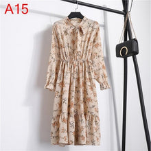 Load image into Gallery viewer, Korean Black Shirt Vestidos Office Polka Dot Vintage Autumn Dresses Women Dresss Pring 2020 Midi Floral Long Sleeve Dress Female
