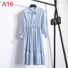 Load image into Gallery viewer, Korean Black Shirt Vestidos Office Polka Dot Vintage Autumn Dresses Women Dresss Pring 2020 Midi Floral Long Sleeve Dress Female
