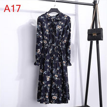 Load image into Gallery viewer, Korean Black Shirt Vestidos Office Polka Dot Vintage Autumn Dresses Women Dresss Pring 2020 Midi Floral Long Sleeve Dress Female
