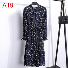 Load image into Gallery viewer, Korean Black Shirt Vestidos Office Polka Dot Vintage Autumn Dresses Women Dresss Pring 2020 Midi Floral Long Sleeve Dress Female
