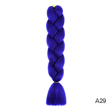Load image into Gallery viewer, CHERIS HAIR Synthetic hair Braids Ombre Braiding Hair Extension Box Braid Hair Pink Purple Yellow Golden Colors Crochet braids
