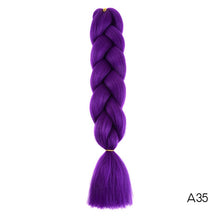 Load image into Gallery viewer, CHERIS HAIR Synthetic hair Braids Ombre Braiding Hair Extension Box Braid Hair Pink Purple Yellow Golden Colors Crochet braids
