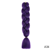 Load image into Gallery viewer, CHERIS HAIR Synthetic hair Braids Ombre Braiding Hair Extension Box Braid Hair Pink Purple Yellow Golden Colors Crochet braids
