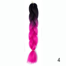 Load image into Gallery viewer, CHERIS HAIR Synthetic hair Braids Ombre Braiding Hair Extension Box Braid Hair Pink Purple Yellow Golden Colors Crochet braids
