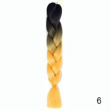 Load image into Gallery viewer, CHERIS HAIR Synthetic hair Braids Ombre Braiding Hair Extension Box Braid Hair Pink Purple Yellow Golden Colors Crochet braids
