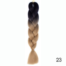 Load image into Gallery viewer, CHERIS HAIR Synthetic hair Braids Ombre Braiding Hair Extension Box Braid Hair Pink Purple Yellow Golden Colors Crochet braids

