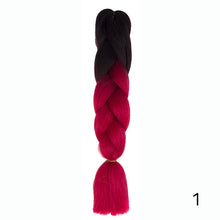 Load image into Gallery viewer, CHERIS HAIR Synthetic hair Braids Ombre Braiding Hair Extension Box Braid Hair Pink Purple Yellow Golden Colors Crochet braids

