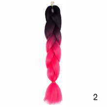 Load image into Gallery viewer, CHERIS HAIR Synthetic hair Braids Ombre Braiding Hair Extension Box Braid Hair Pink Purple Yellow Golden Colors Crochet braids
