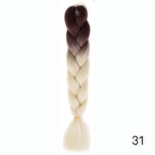 Load image into Gallery viewer, CHERIS HAIR Synthetic hair Braids Ombre Braiding Hair Extension Box Braid Hair Pink Purple Yellow Golden Colors Crochet braids
