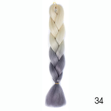 Load image into Gallery viewer, CHERIS HAIR Synthetic hair Braids Ombre Braiding Hair Extension Box Braid Hair Pink Purple Yellow Golden Colors Crochet braids
