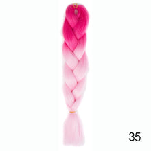 Load image into Gallery viewer, CHERIS HAIR Synthetic hair Braids Ombre Braiding Hair Extension Box Braid Hair Pink Purple Yellow Golden Colors Crochet braids
