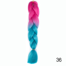 Load image into Gallery viewer, CHERIS HAIR Synthetic hair Braids Ombre Braiding Hair Extension Box Braid Hair Pink Purple Yellow Golden Colors Crochet braids
