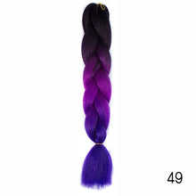 Load image into Gallery viewer, CHERIS HAIR Synthetic hair Braids Ombre Braiding Hair Extension Box Braid Hair Pink Purple Yellow Golden Colors Crochet braids

