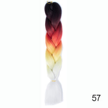Load image into Gallery viewer, CHERIS HAIR Synthetic hair Braids Ombre Braiding Hair Extension Box Braid Hair Pink Purple Yellow Golden Colors Crochet braids
