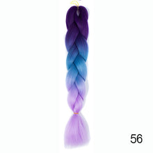 Load image into Gallery viewer, CHERIS HAIR Synthetic hair Braids Ombre Braiding Hair Extension Box Braid Hair Pink Purple Yellow Golden Colors Crochet braids
