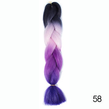 Load image into Gallery viewer, CHERIS HAIR Synthetic hair Braids Ombre Braiding Hair Extension Box Braid Hair Pink Purple Yellow Golden Colors Crochet braids
