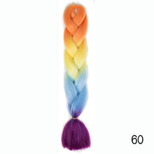 Load image into Gallery viewer, CHERIS HAIR Synthetic hair Braids Ombre Braiding Hair Extension Box Braid Hair Pink Purple Yellow Golden Colors Crochet braids
