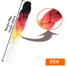 Load image into Gallery viewer, MUMUPI women 24inch Crochet Braids Box Braids 100g/pc Ombre Jumbo Braids Synthetic Braiding Hair Extensions headwear
