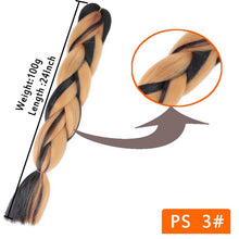 Load image into Gallery viewer, MUMUPI women 24inch Crochet Braids Box Braids 100g/pc Ombre Jumbo Braids Synthetic Braiding Hair Extensions headwear
