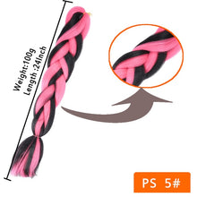 Load image into Gallery viewer, MUMUPI women 24inch Crochet Braids Box Braids 100g/pc Ombre Jumbo Braids Synthetic Braiding Hair Extensions headwear
