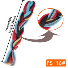 Load image into Gallery viewer, MUMUPI women 24inch Crochet Braids Box Braids 100g/pc Ombre Jumbo Braids Synthetic Braiding Hair Extensions headwear
