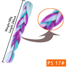 Load image into Gallery viewer, MUMUPI women 24inch Crochet Braids Box Braids 100g/pc Ombre Jumbo Braids Synthetic Braiding Hair Extensions headwear
