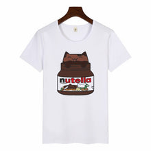 Load image into Gallery viewer, Nutella Kawaii Print T Shirt Women 90s Harajuku Ullzang Fashion T-shirt Graphic Cute Cartoon Tshirt Korean Style Top Tees Female
