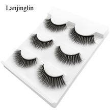 Load image into Gallery viewer, New 3 pairs natural false eyelashes fake lashes long makeup 3d mink lashes extension eyelash mink eyelashes for beauty #X11

