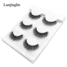 Load image into Gallery viewer, New 3 pairs natural false eyelashes fake lashes long makeup 3d mink lashes extension eyelash mink eyelashes for beauty #X11
