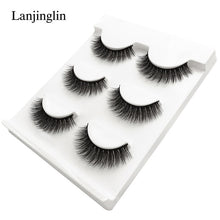 Load image into Gallery viewer, New 3 pairs natural false eyelashes fake lashes long makeup 3d mink lashes extension eyelash mink eyelashes for beauty #X11
