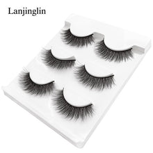 Load image into Gallery viewer, New 3 pairs natural false eyelashes fake lashes long makeup 3d mink lashes extension eyelash mink eyelashes for beauty #X11
